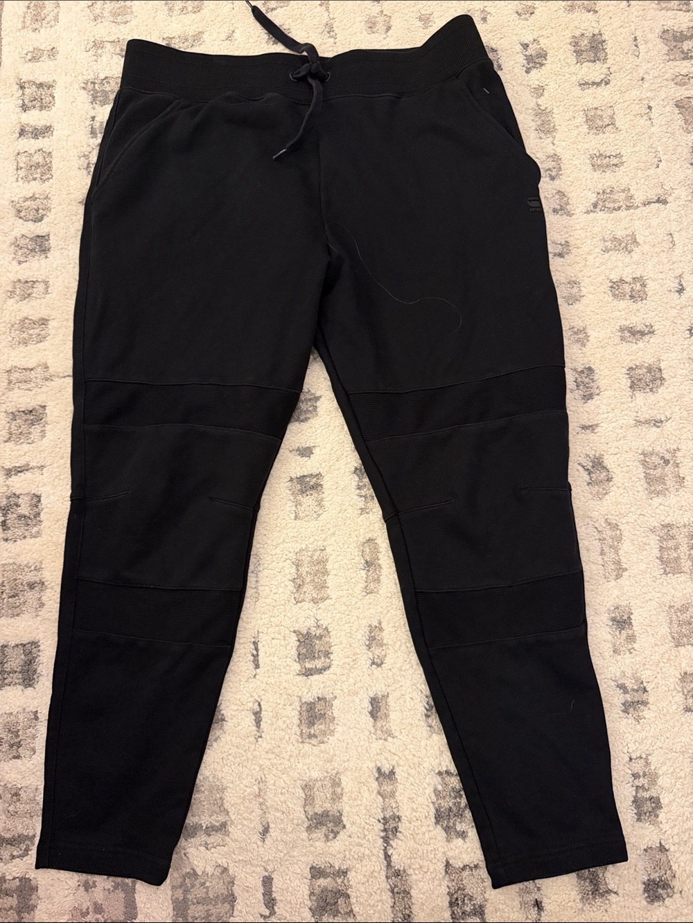 G-Star RAW Black Motac Slim Tapered Moto Jogger Sweatpants
